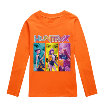 Camiseta Manga Larga KPop Demon Hunters Niños - Sudadera Algodón Streetwear