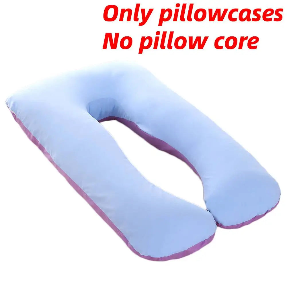 Funda Almohada Embarazo Algodón Puro - Cojín Maternidad Forma U Multifuncional - Huellitas de Vida
