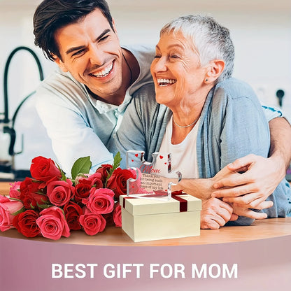 Bloque Acrílico Grabado Regalo Mamá - Puzzle Decorativo Personalizado Día de la Madre - Huellitas de Vida