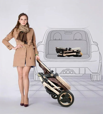Cochecito Bebé 3 en 1 - Sistema Viaje Multifuncional Recién Nacido Silla Coche Capazo - Huellitas de Vida