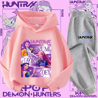 Conjunto Sudadera Niños K-pop - Sudadera y Pantalón 2 Piezas Estampado