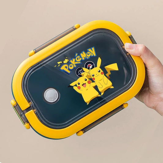 Fiambrera Bento Pokémon Pikachu Capa Simple - Gran Capacidad Niños - Huellitas de Vida