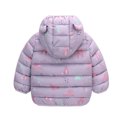 Chaqueta Unicornio Niñas Otoño Invierno - Abrigo Capucha Animales Cálido - Huellitas de Vida