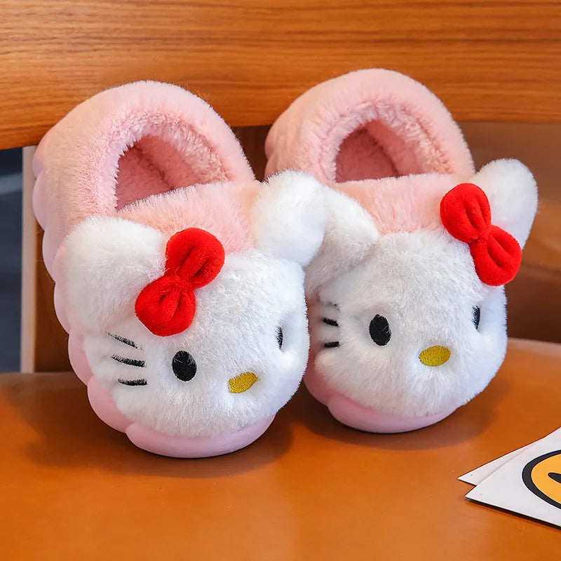 Zapatillas Algodón Niñas Cartoon - Pantuflas Felpa Cálidas Otoño Invierno Diseño Adorable - Huellitas de Vida