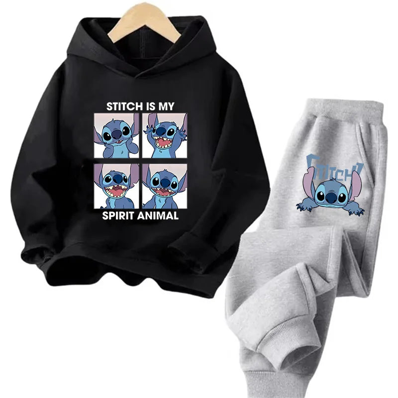 Sudadera Kawaii Anime Niños - Hoodie Stitch Manga 90s Otoño Casual - Huellitas de Vida