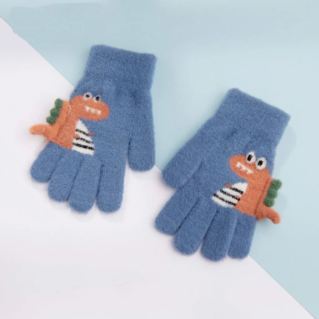 Guantes Invierno Niños 4-8 Años Dinosaurio