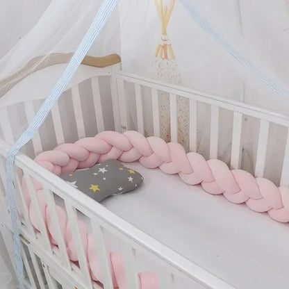 Protector de Cuna Trenzado Tipo Nudo - Seguridad y Decoración Bebé - Huellitas de Vida