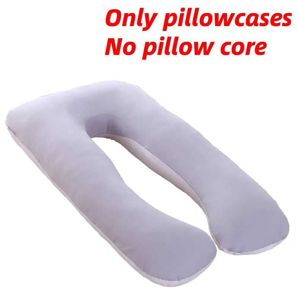 Funda Almohada Embarazo Algodón Puro - Cojín Maternidad Forma U Multifuncional - Huellitas de Vida