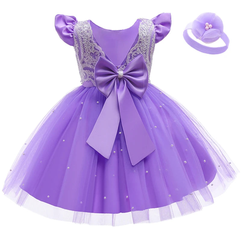 Vestido Bebé Niña Encaje Bautizo