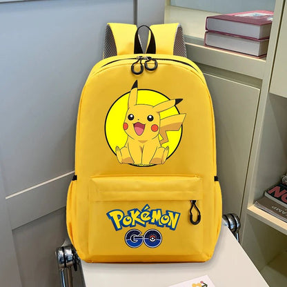 Mochila Pokémon Pikachu Gran Capacidad - Anime Escolar Primaria - Huellitas de Vida