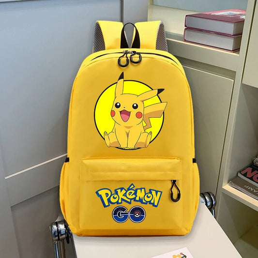 Mochila Pokémon Pikachu Gran Capacidad - Anime Escolar Primaria - Huellitas de Vida