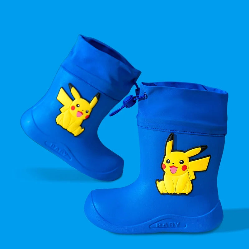 Botas Lluvia Pokémon Pikachu Niños - Calzado Impermeable Infantil Goma Antideslizante - Huellitas de Vida
