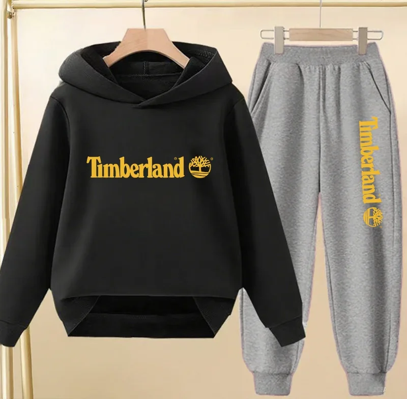 Conjunto Deportivo Niños 2-13 Años Letras - Sudadera Capucha y Pantalón Casual