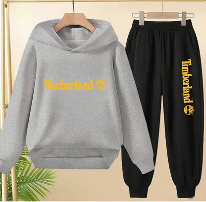 Conjunto Deportivo Niños 2-13 Años Letras - Sudadera Capucha y Pantalón Casual