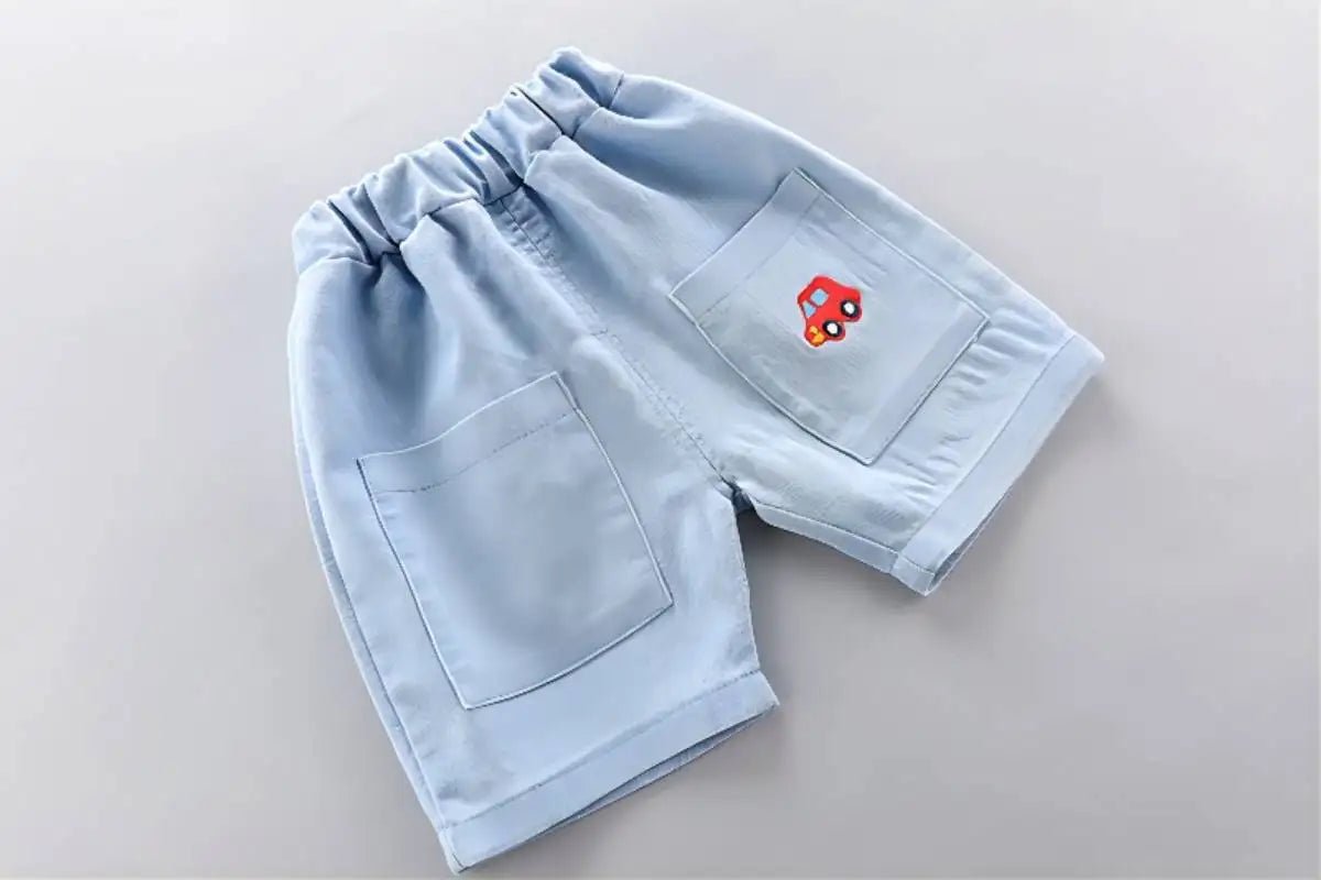 Conjunto Polo y Shorts de Mezclilla para Niño - Elegante Set Verano 2 Piezas - Huellitas de Vida