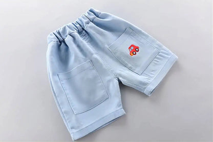 Conjunto Polo y Shorts de Mezclilla para Niño - Elegante Set Verano 2 Piezas - Huellitas de Vida