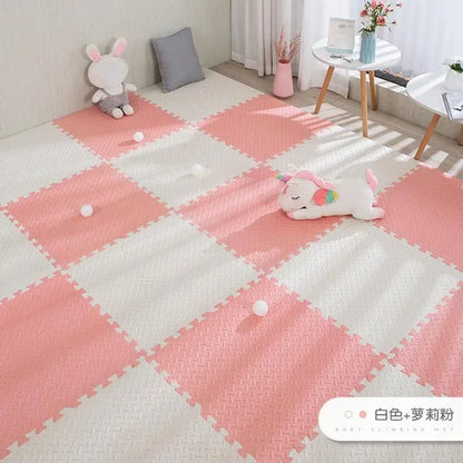Alfombra Puzzle Foam Bebé 16pcs - Tapete Juegos Suave Entrelazado 30x30cm Área Segura - Huellitas de Vida