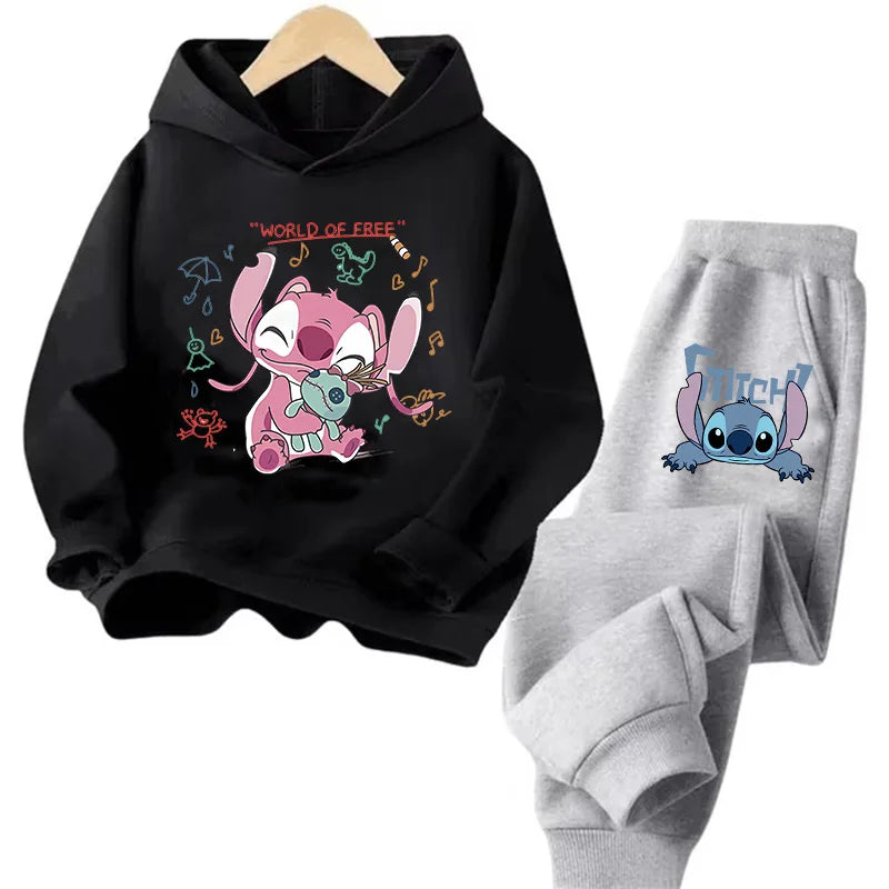 Sudadera Kawaii Anime Niños - Hoodie Stitch Manga 90s Otoño Casual - Huellitas de Vida