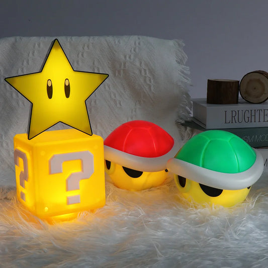 Lámpara Nocturna LED Interrogación Gaming - Luz Mesa USB Astronauta Habitación Niños Regalo - Huellitas de Vida