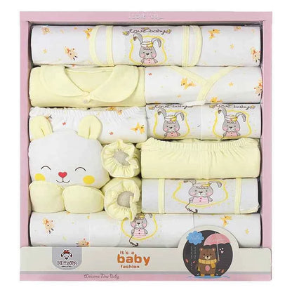 Gift box 18piece/lot Newborn Baby Clothes For Girls Boys Sets 100% Cotton Infant Spring Autumn Soft Boy Clothing New born Hat