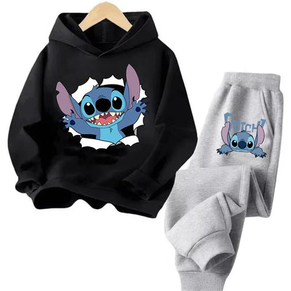 Sudadera Kawaii Anime Niños - Hoodie Stitch Manga 90s Otoño Casual - Huellitas de Vida