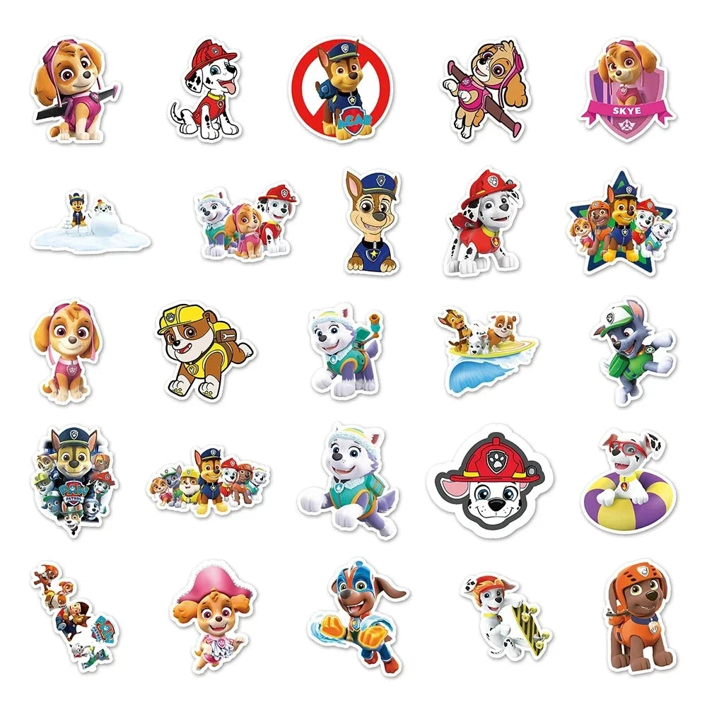 Pegatinas Paw Patrol Chase Impermeables - DIY Decoración Creativa Niños - Huellitas de Vida