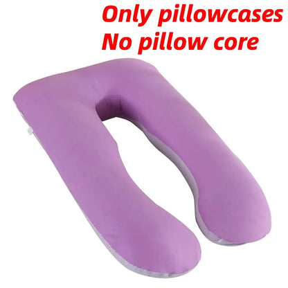 Funda Almohada Embarazo Algodón Puro - Cojín Maternidad Forma U Multifuncional - Huellitas de Vida