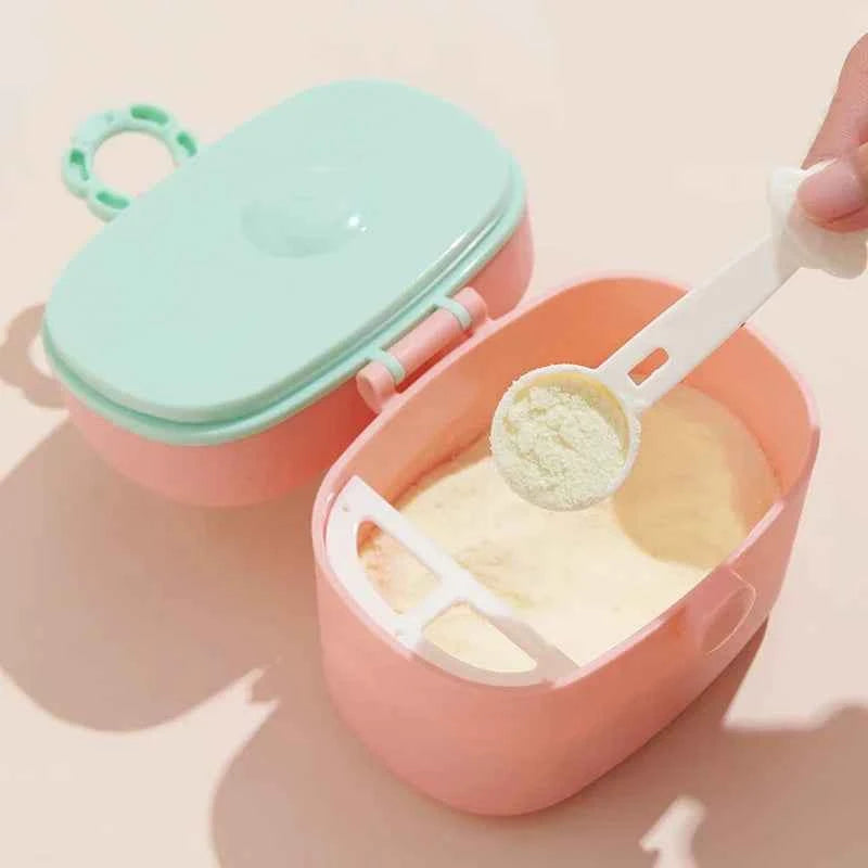 Dispensador Leche Polvo Bebé Portátil - Contenedor Fórmula 3 Compartimentos Viaje