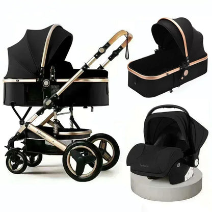 Cochecito Bebé 3 en 1 - Sistema Viaje Multifuncional Recién Nacido Silla Coche Capazo - Huellitas de Vida