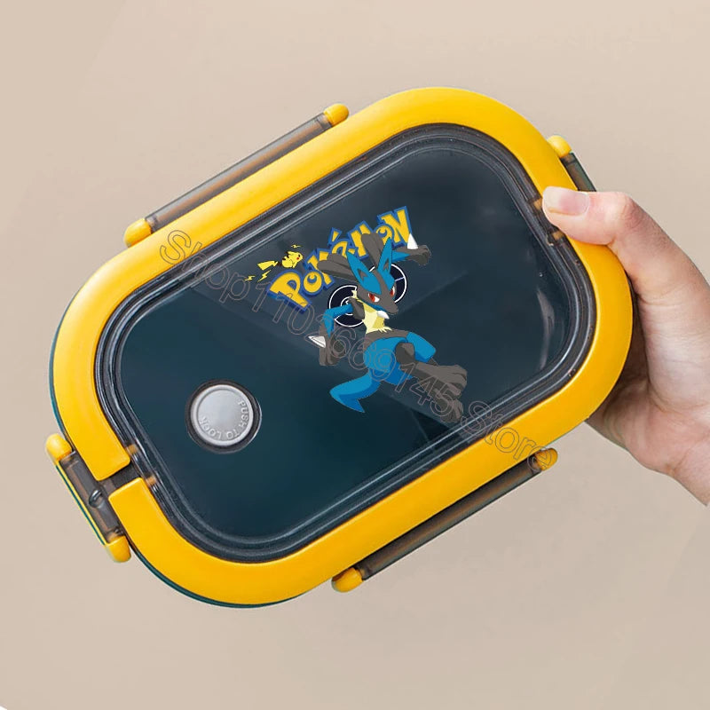 Fiambrera Bento Pokémon Pikachu Capa Simple - Gran Capacidad Niños - Huellitas de Vida