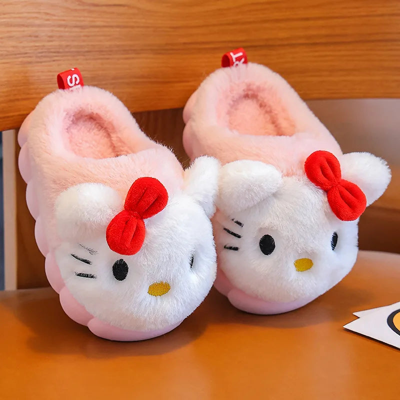 Zapatillas Algodón Niñas Cartoon - Pantuflas Felpa Cálidas Otoño Invierno Diseño Adorable - Huellitas de Vida