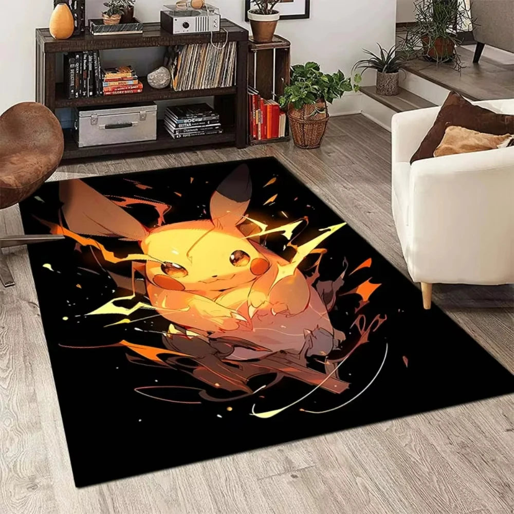 Alfombra Pokémon Pokeball 40x60cm - Tapete Niños Pikachu Habitación Sala Juegos Decoración - Huellitas de Vida