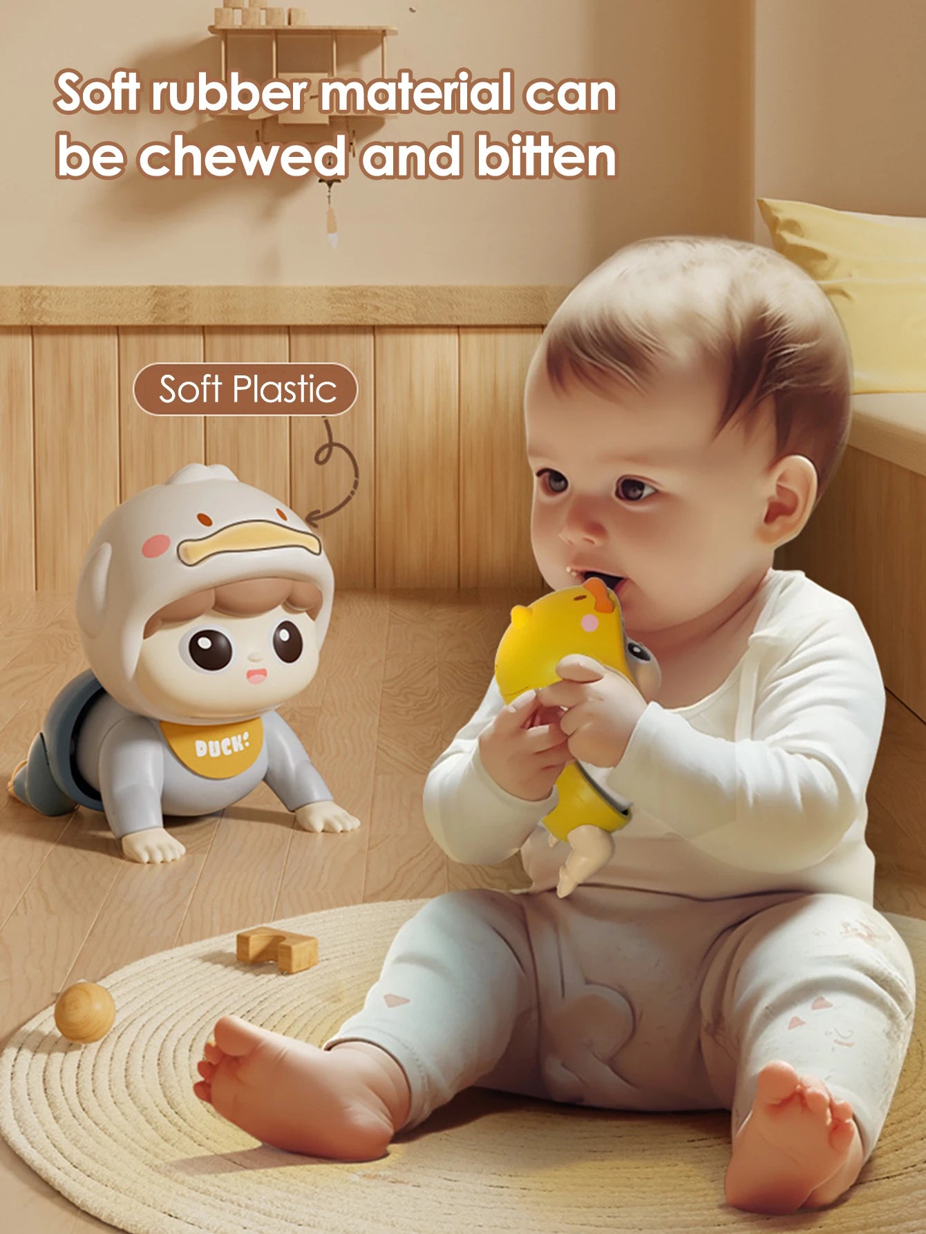 Muñeco Gateador Musical para Bebé 0-1 Años - Estimula Gateo y Desarrollo Motor - Huellitas de Vida