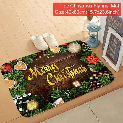 Felpudo Navidad Papá Noel Exterior - Alfombra Entrada Decoración Navideña 2024-2025