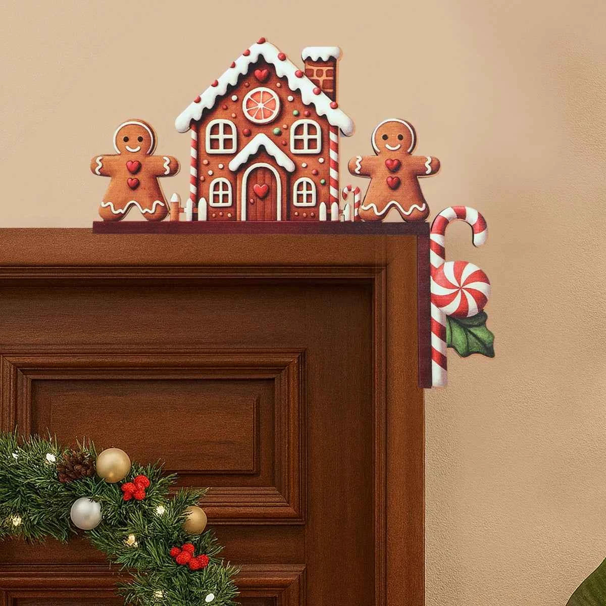 Adorno Navidad Madera Papá Noel Muñeco Nieve - Decoración Árbol 2025 Año Nuevo 2026