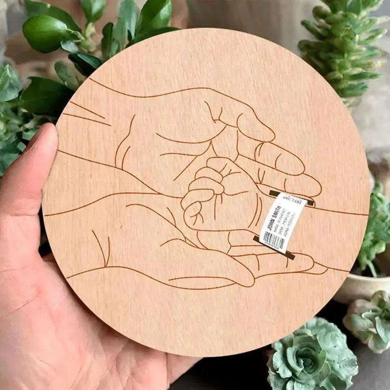 Portapulseras Recuerdo Recién Nacido Grabado - Regalo Personalizado Bebé Memorial Hospital - Huellitas de Vida