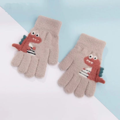 Guantes Invierno Niños 4-8 Años Dinosaurio