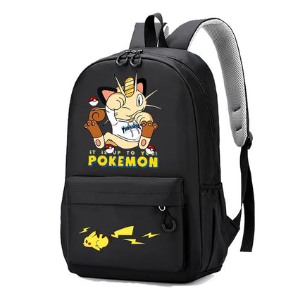 Mochila Pokémon Pikachu Gran Capacidad - Anime Escolar Primaria - Huellitas de Vida