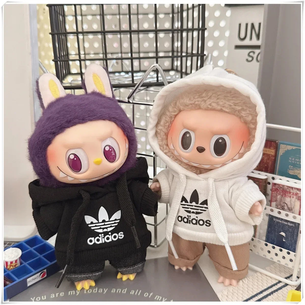 Set Sudadera y Pantalones para Labubu 15-17cm - Fashion Hoodie Universal - Huellitas de Vida