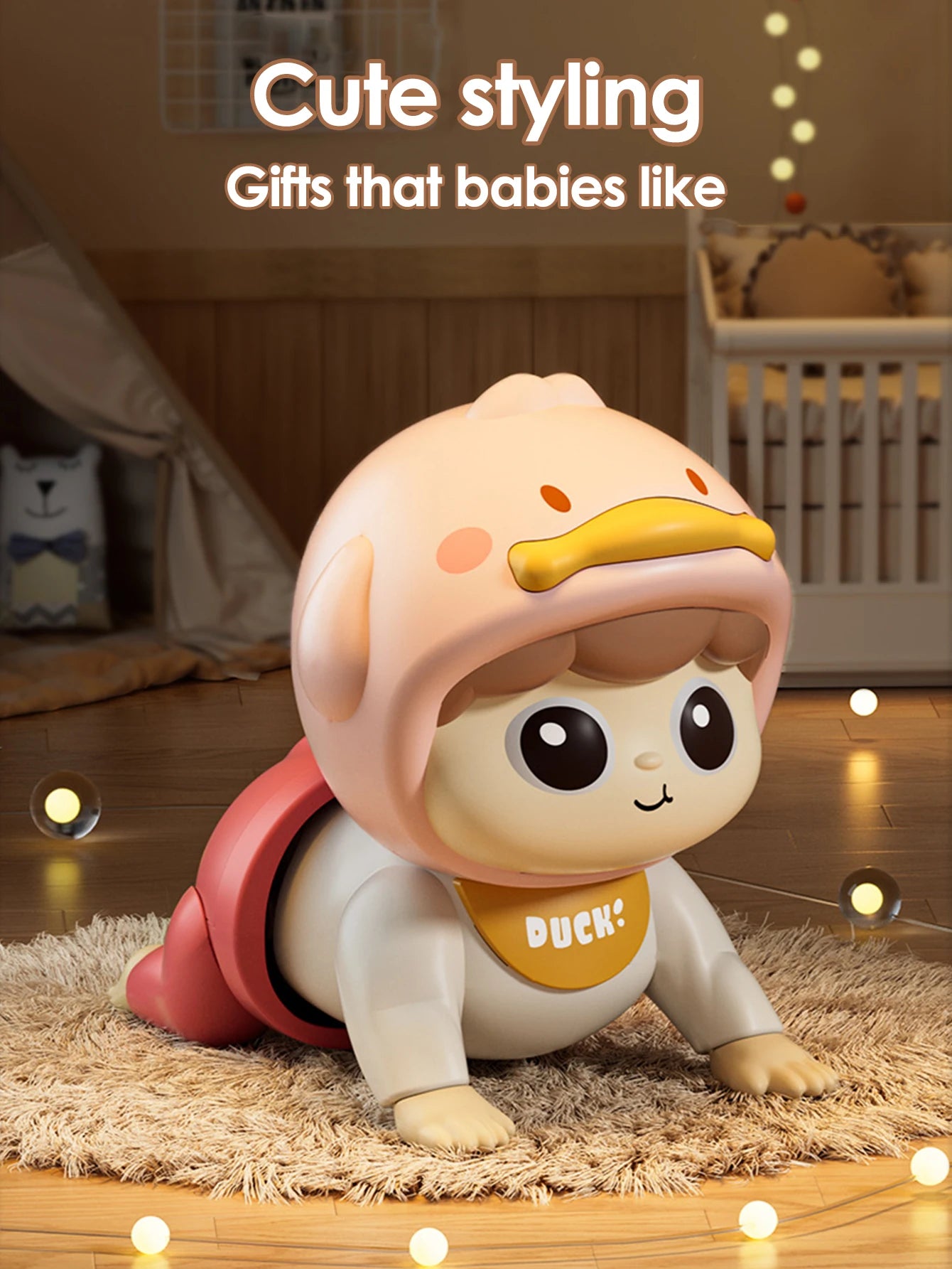 Muñeco Gateador Musical para Bebé 0-1 Años - Estimula Gateo y Desarrollo Motor - Huellitas de Vida
