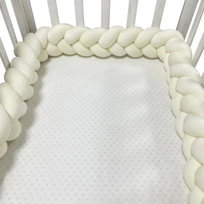 Protector de Cuna Trenzado Tipo Nudo - Seguridad y Decoración Bebé - Huellitas de Vida