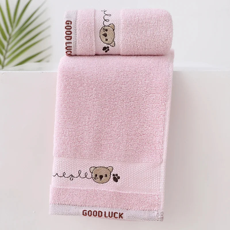 Toallas Bebé Algodón Oso - Toalla Baño y Manopla Recién Nacido Suave