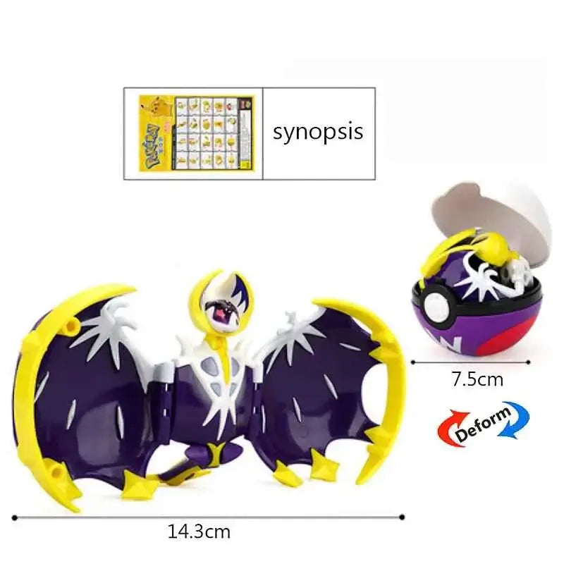 Figura Pokémon Transformable Pokeball - Pikachu Mewtwo Gyarados Deformación Niños