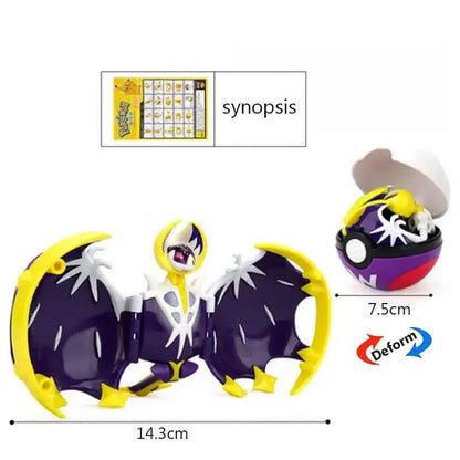 Figura Pokémon Transformable Pokeball - Pikachu Mewtwo Gyarados Deformación Niños