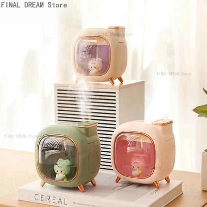 Humidificador Ultrasónico Bebé 500ml Muñeco Dibujos - Difusor Aromas Luz Nocturna USB