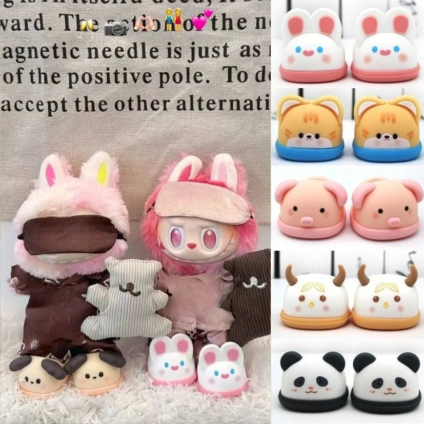 Zapatos para Labubu 15-17cm - Animal Slippers Macaron Princess Cute - Huellitas de Vida