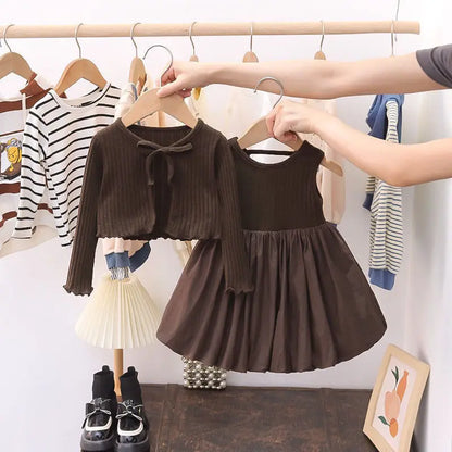 Conjunto Vestido Niñas Primavera Otoño