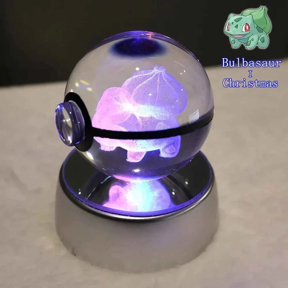 Bola Cristal 3D Pokémon Umbreon con Lámpara - Figura Cristal Pokeball Regalo Niños