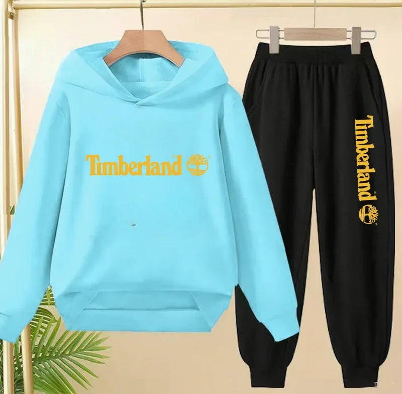 Conjunto Deportivo Niños 2-13 Años Letras - Sudadera Capucha y Pantalón Casual