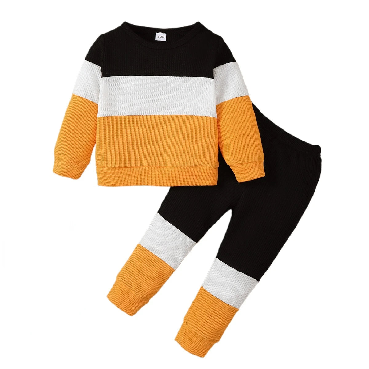 Conjunto Deportivo Niños Bloques Color - Sudadera y Pantalón Primavera Otoño